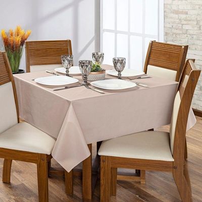 Toalha De Mesa 4 Lugares Térmica Impermeável 1,40 M X 1,40 M 100% Policloreto De Vinila - Avelã