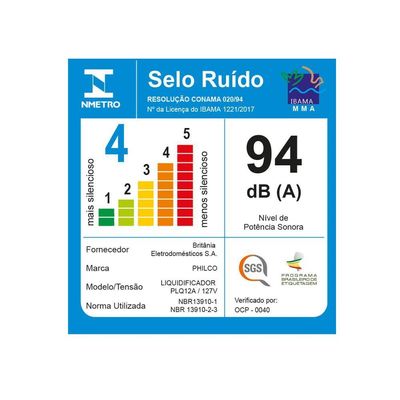 Liquidificador Philco 3L 12 Velocidades Cinza PLQ12A 110V