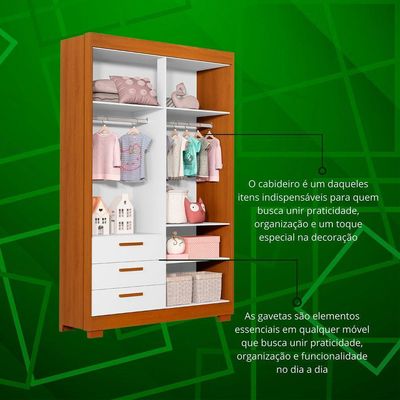 Jogo De Quarto Para Bebe Danny Zaki Branco Com Savana - Moveisaqui