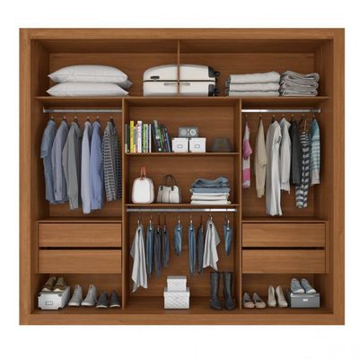 Guarda Roupa De Casal Trianon 2 Portas De Correr Cinamomo