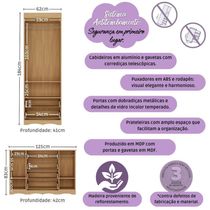 Quarto De Bebê Completo C- Berço Americano 3 Em 1 Colchão Doçura Multimóveis MP4674 Madeirado-branco