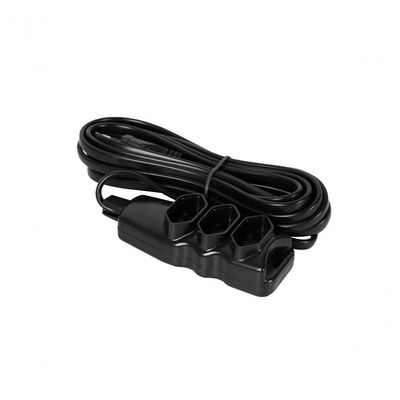 Extensão Elétrica 3 Tomadas Pp Plano 3x0,75 5m Preta
