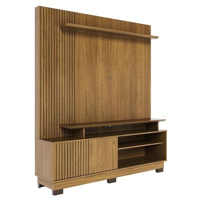 Estante Home Theater Ares Cumaru Para Tv Até 65” Com Pés - Madetec Cumaru