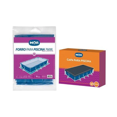 Capa E Forro Para Piscina 7600 Litros Mor