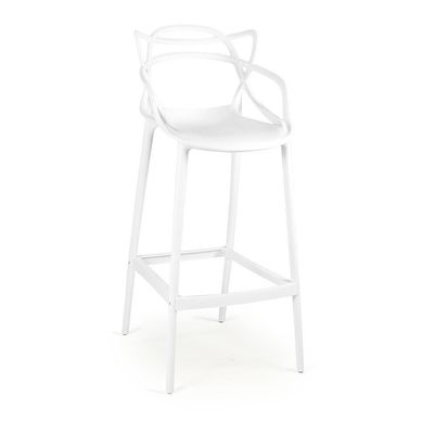 Kit 14 Banquetas Allegra Com Encosto Design Cozinha/bancada - Branco