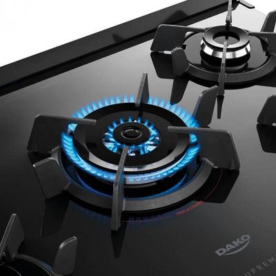 Fogão Dako 5 Bocas Supreme TC Timer Glass Titanium - Bivolt