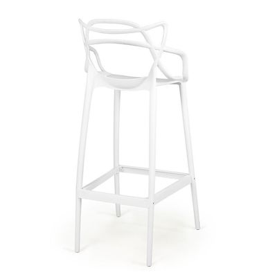 Kit 16 Banquetas Allegra Com Encosto Design Cozinha/bancada - Branco