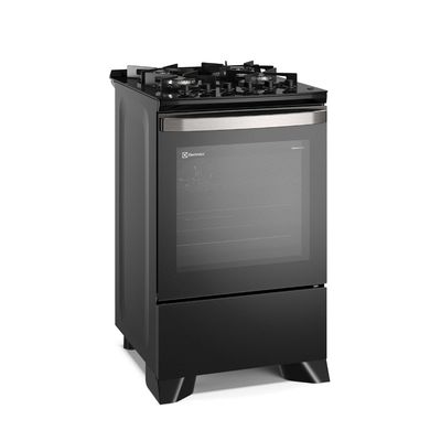 Fogão 4 bocas Electrolux Preto Experience c/ Mesa de Vidro, Grill e PerfectCook360 (FE4CP) 127V