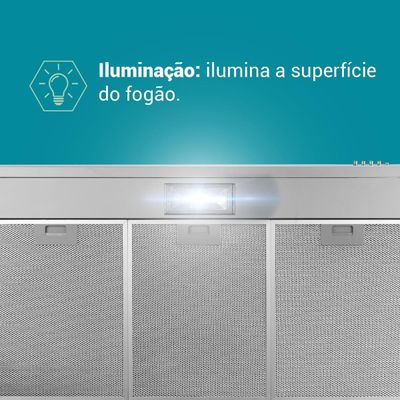 Depurador e Exaustor Inox Philco 3 Velocidades 150W PDR80I 220V
