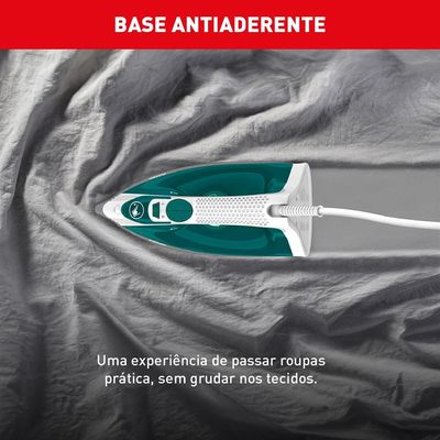 Ferro de Passar a Vapor Arno Steamgliss FSGP com Spray e Base Antiaderente - Verde/Branco branco/verde / 110