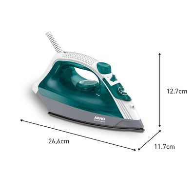 Ferro de Passar a Vapor Arno Steamgliss FSGP com Spray e Base Antiaderente - Verde/Branco branco/verde / 220