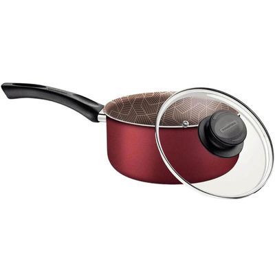 Jogo Panela com Tampa e Frigideira Funda Antiaderente Paris Tramontina Alumínio Vermelho