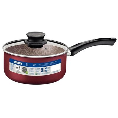 Jogo Panela com Tampa e Frigideira Funda Antiaderente Paris Tramontina Alumínio Vermelho