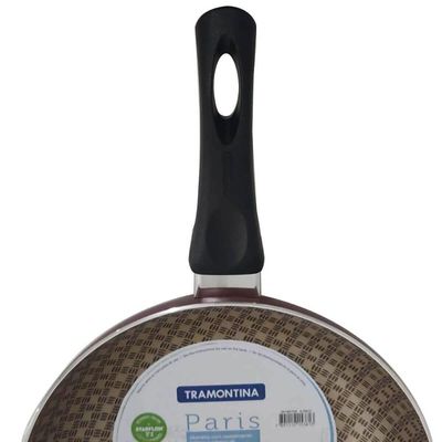 Jogo Panela com Tampa e Frigideira Funda Antiaderente Paris Tramontina Alumínio Vermelho