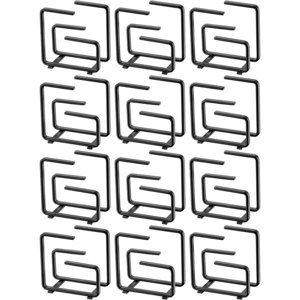 12 Porta Guardanapos Preto Fosco para Lancherias Bares Cafeterias Organizadores Gaia Schmitt