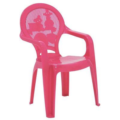 Cadeira Infantil Tramontina Catty Plástico Estampado Rosa