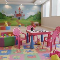Cadeira Infantil Tramontina Catty Plástico Estampado Rosa