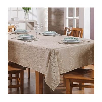 Toalha de Mesa Retangular Dourada Kaki Impermeavel 220x160cm