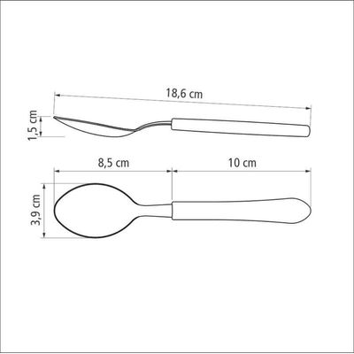 Colher de Mesa Inox Leme Cinza Tramontina