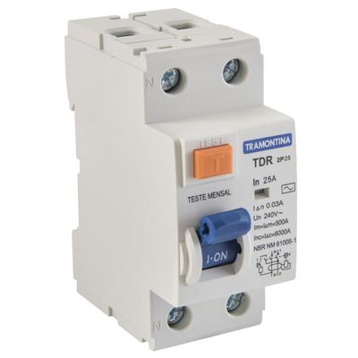 Interruptor TDR-25 2P 25 A 30 mA 6 KA Tramontina