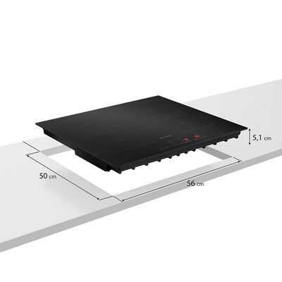 Cooktop de Indução 4 Bocas com Turbo MCN4BK Mueller Preto / 220V