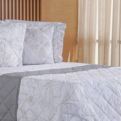 Kit Colcha King 200 Fios Estampada New 100% Algodão 260x280cm Dessin