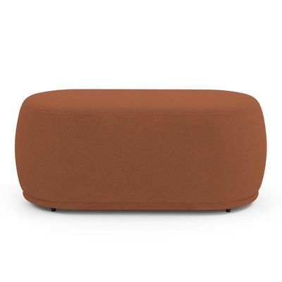 Kit 02 Puffs Decorativos Orgânicos Molly 02 Lugares Bouclê Terracota - Desk Design