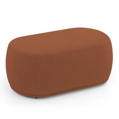 Kit 02 Puffs Decorativos Orgânicos Molly 02 Lugares Bouclê Terracota - Desk Design