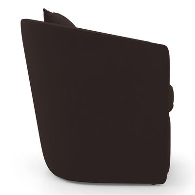 Kit 02 Poltronas Decorativas Sala De Estar Aimê Suede Marrom - Desk Design
