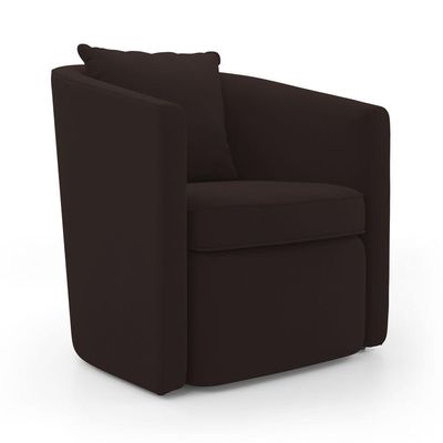 Kit 02 Poltronas Decorativas Sala De Estar Aimê Suede Marrom - Desk Design