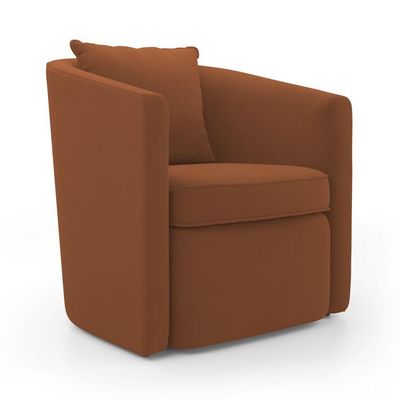 Kit 02 Poltronas Decorativas Sala De Estar Aimê Veludo Terracota - Desk Design