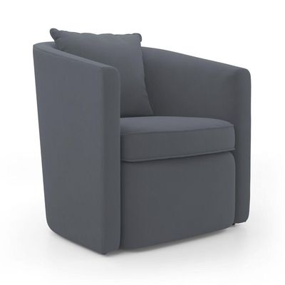 Kit 02 Poltronas Decorativas Sala De Estar Aimê Suede Cinza - Desk Design