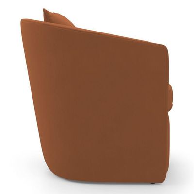 Kit 02 Poltronas Decorativas Sala De Estar Aimê Veludo Terracota - Desk Design