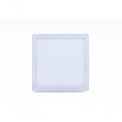 Plafon Led Sobrepor 6w Quadrado 6500k Branco Frio Bivolt - Kit Com 9 Un.