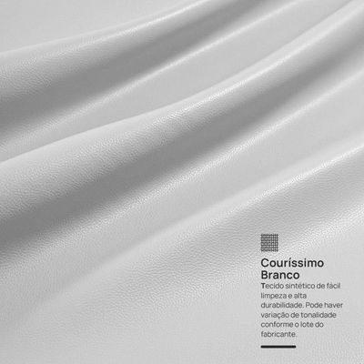 Kit 02 Puffs Decorativos Orgânicos Molly Redondo Couríssimo Branco - Desk Design Cor Branco
