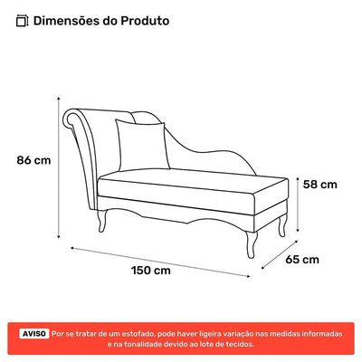 Divã Recamier Chaise Longue Valentina Clássico Com Pés De Madeira Linho Azul Denim - Desk Design