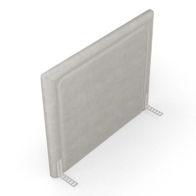 Cabeceira Cama Box Casal Padrão Alba 140cm Com Frame Veludo Bege Claro - Desk Design