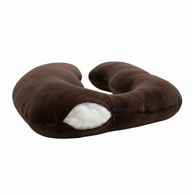Almofada Travesseiro De Corpo Gestante Relaxante Isa Grande Macia Veludo Marrom - Desk Design