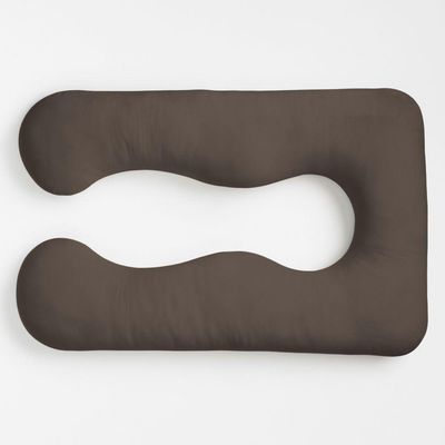 Almofada Travesseiro De Corpo Gestante Relaxante Isa Grande Macia Veludo Marrom - Desk Design