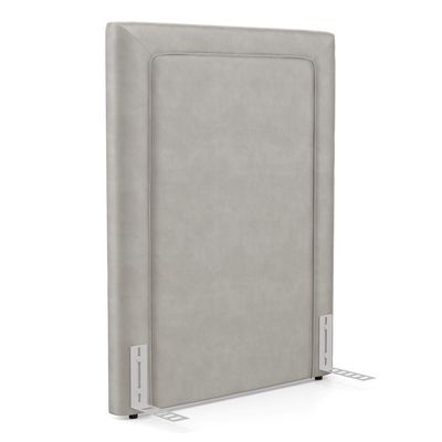 Cabeceira Cama Box Solteiro Alba 90cm Com Frame Veludo Bege Claro - Desk Design