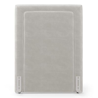 Cabeceira Cama Box Solteiro Alba 90cm Com Frame Veludo Bege Claro - Desk Design