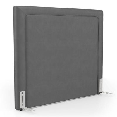 Cabeceira Cama Box Queen Size Alba 160cm Com Frame Veludo Cinza - Desk Design