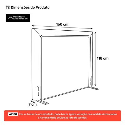 Cabeceira Cama Box Queen Size Alba 160cm Com Frame Veludo Cinza - Desk Design