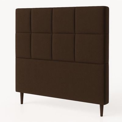 Cabeceira Cama Box Solteiro 90cm Elena Estofada Marrom