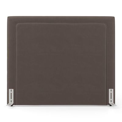 Cabeceira Cama Box Queen Size Alba 160cm Com Frame Veludo Marrom - Desk Design