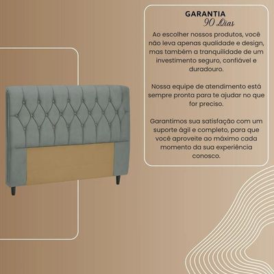 Cabeceira Cama Box Casal King Size 195cm Eloá Estofada Suede Premium Cinza