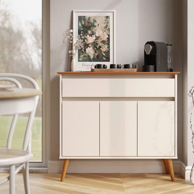 Aparador Zeus Off White Com Freijo