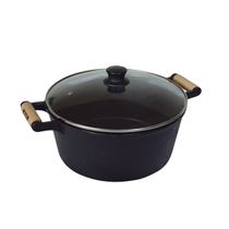 Cacarola de Ferro 2 Alcas Com Tampa de Vidro - 2 Lt