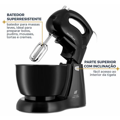 Batedeira Britânia Pérola 550 Turbo Tigela para 4,3L 500W 220V
