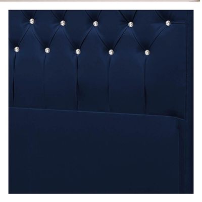 Cabeceira Queen P04 160 Cm Suede Azul Marinho Tca 948